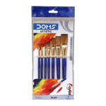 DOMS Synthetic Paint Brush Set (Flat, Pack of 7 x 1 Set)