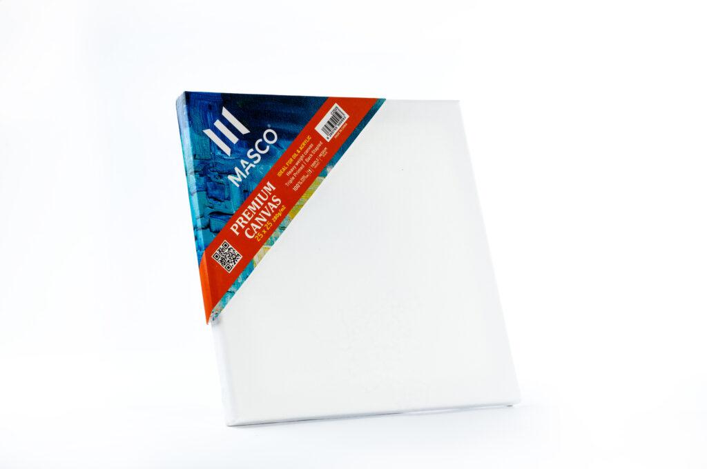 MASCO Premium Canvas Art Board 25x25 cm White