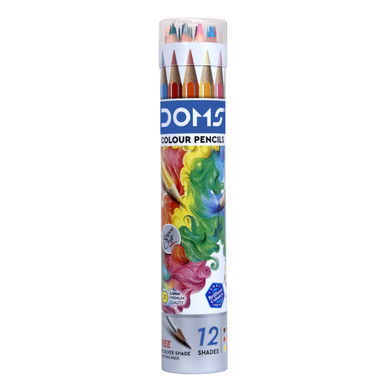 DOMS Color Pencil Round Small Tin Set of 12 Shades