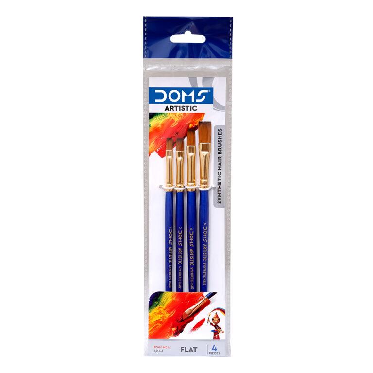 DOMS FLAT Paint brush 4 Pieces Set