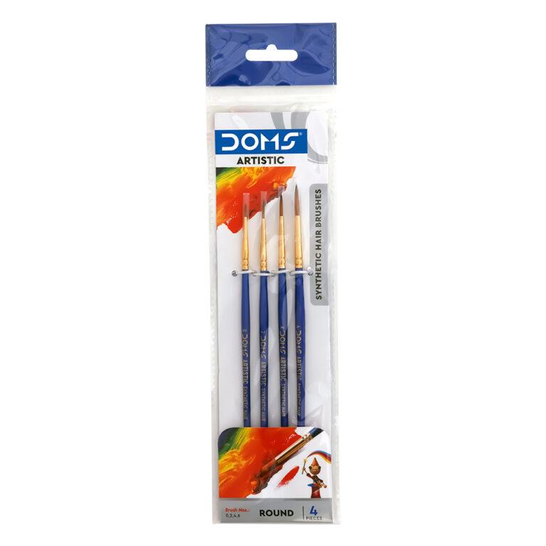 DOMS Artistic Round Brush Set of 4 Pieces