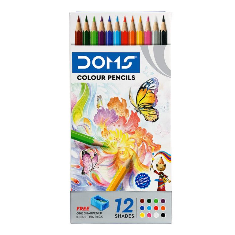 DOMS Full Sized N Colour Pencil Set Of 12 Pieces