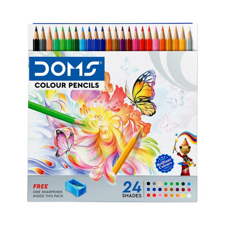 DOMS Colour Full Sized N Pencil 24 Shades