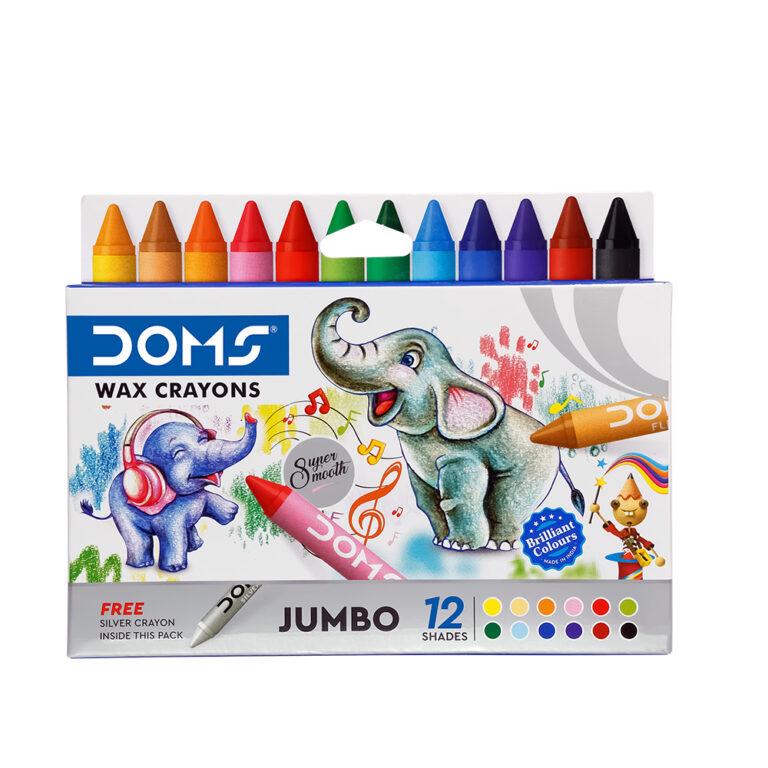 DOMS Wax Crayons jumbo Set of 12 Shades