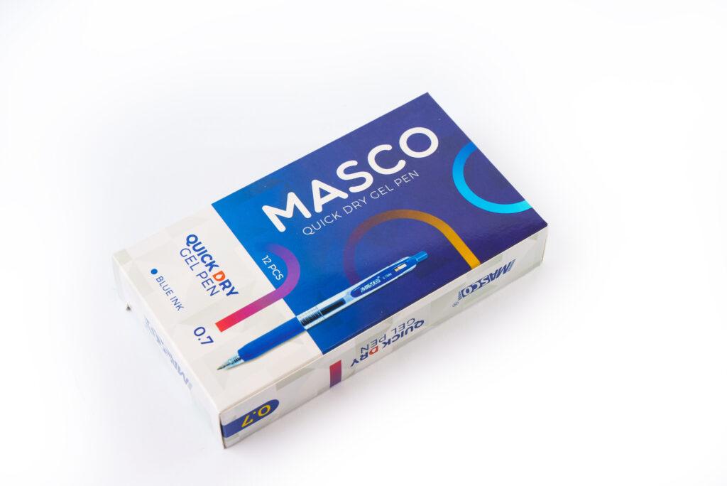 MASCO Quick Dry 0.7 mm Gel Pens, 12 Pieces
