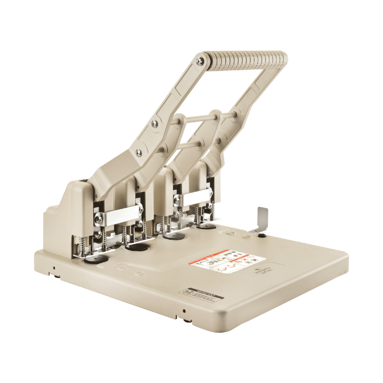 HDP-4160 4 Hole Heavy Duty Metal Paper Punch|Spring Assisted Handle|Guide Bar|150 Sheets Capacity|Office Essentials