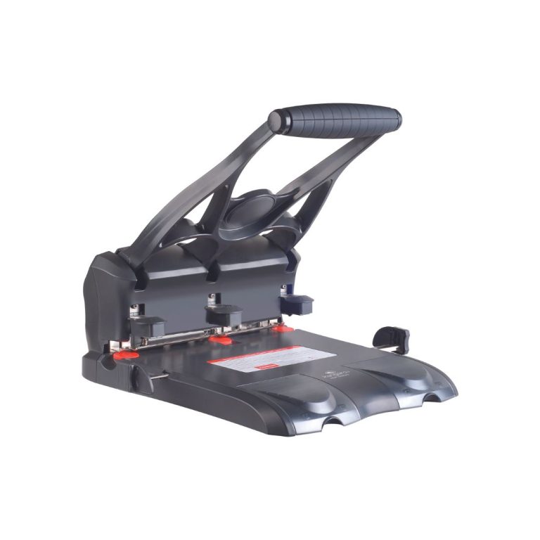 HDP3160N Metal Paper Punch | Spring Assisted Handle | Guide Bar | 150 Sheets Capacity | Office Essentials