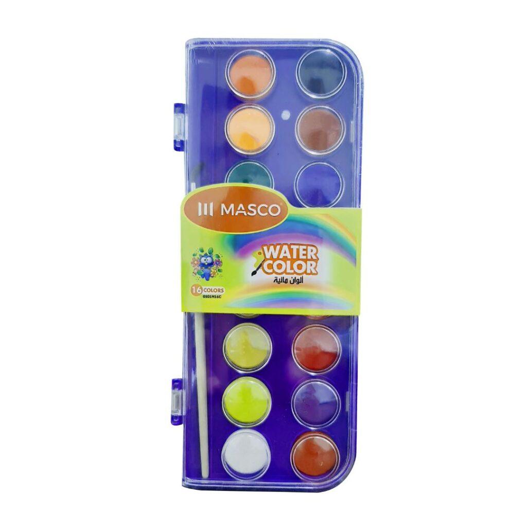 MASCO 16-Piece Water Color Paint Set With Brush