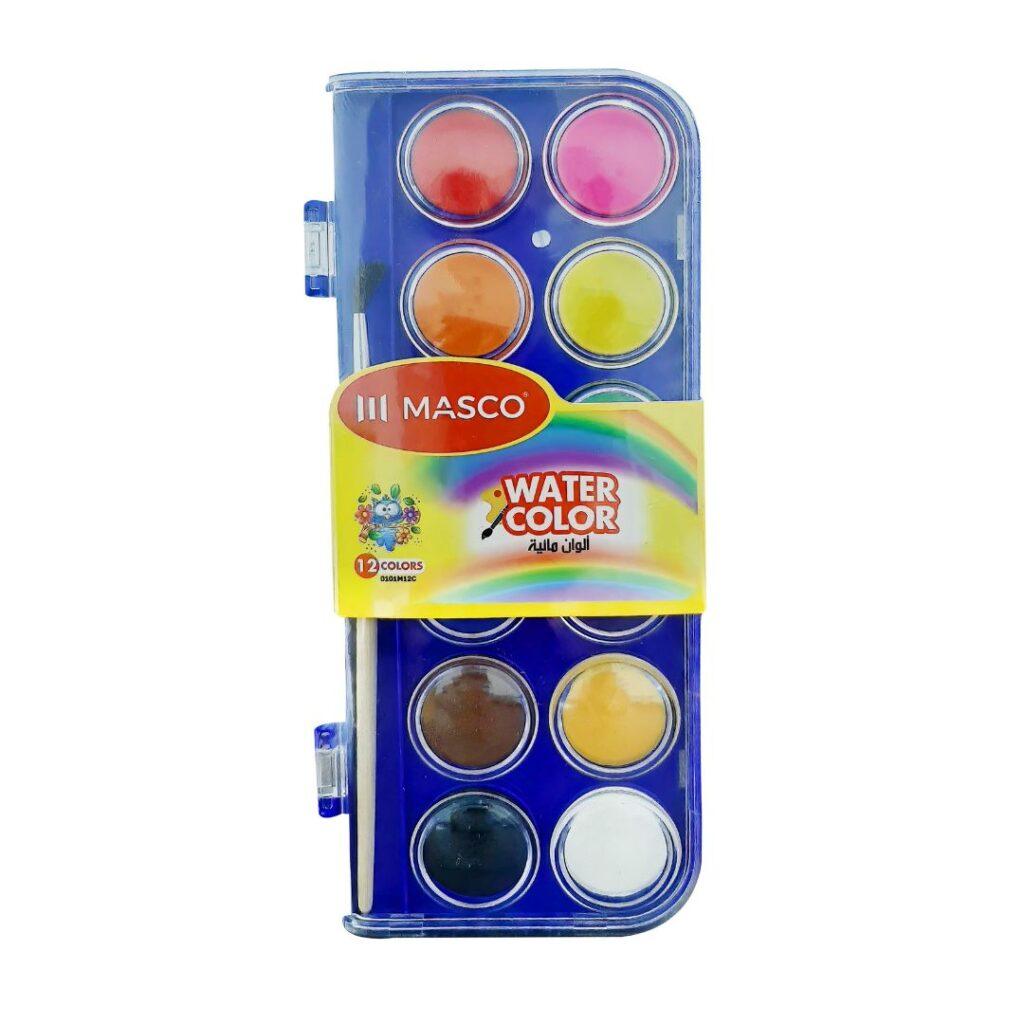 MASCO 12-Piece Water Color Paint set With Brush