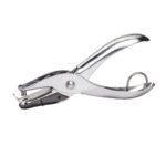Kangaro ONE Hole Chrome Plated Handy Paper Punch with Paper Chip Holder | 10 Sheets Capacity | Office Essentials