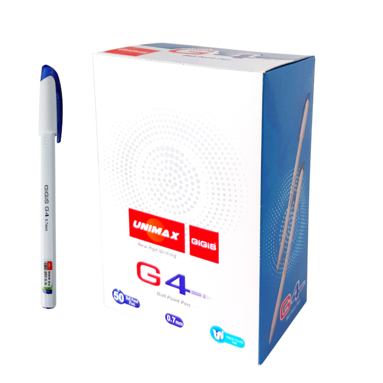 UNIMAX 50-Piece G4 0.7mm Ball Point Pen Set,Blue