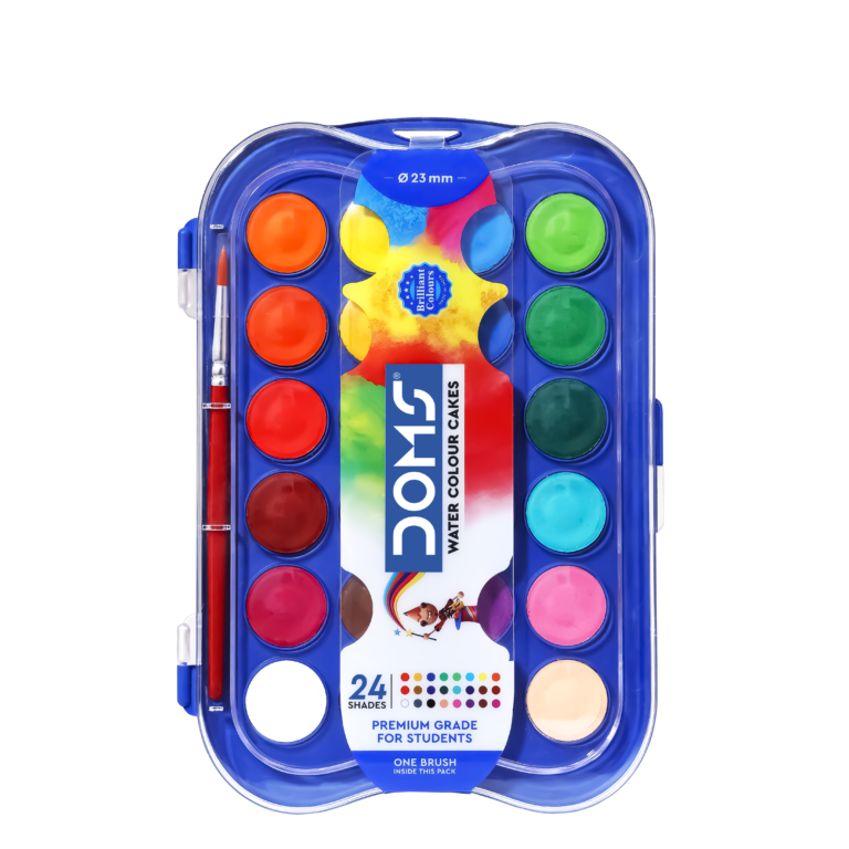 DOMS Water Colour Cakes Set of 23mm 24 Shades