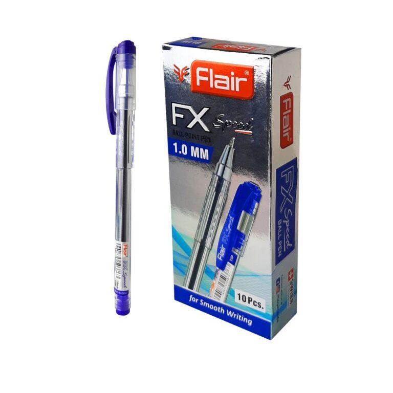 Flair FX Speed Ball Point Pen 1.0mm Set of 10 Pcs,Blue