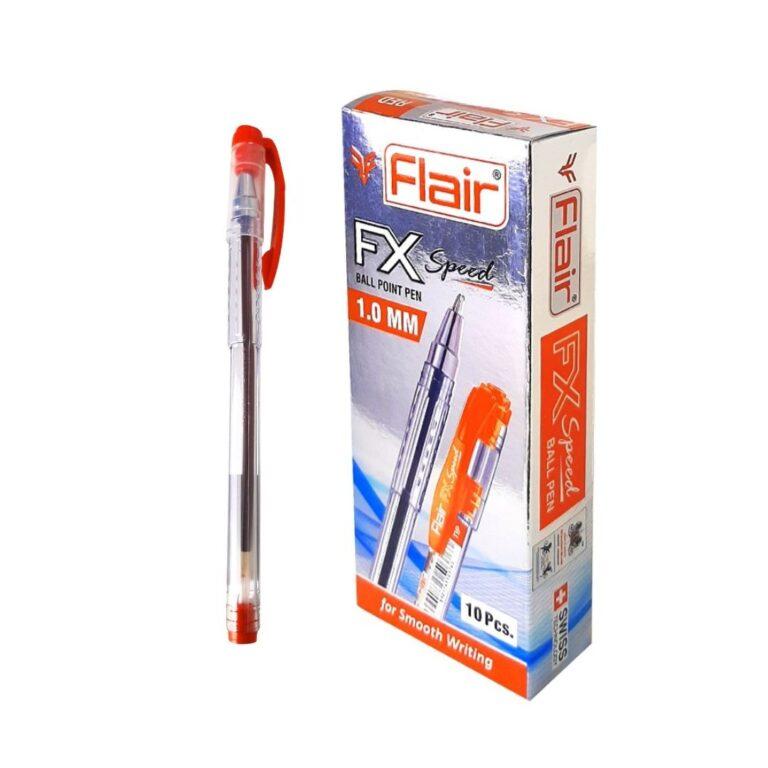 Flair FX Speed Ball Point Pen 1.0mm Set of 10pcs,Red