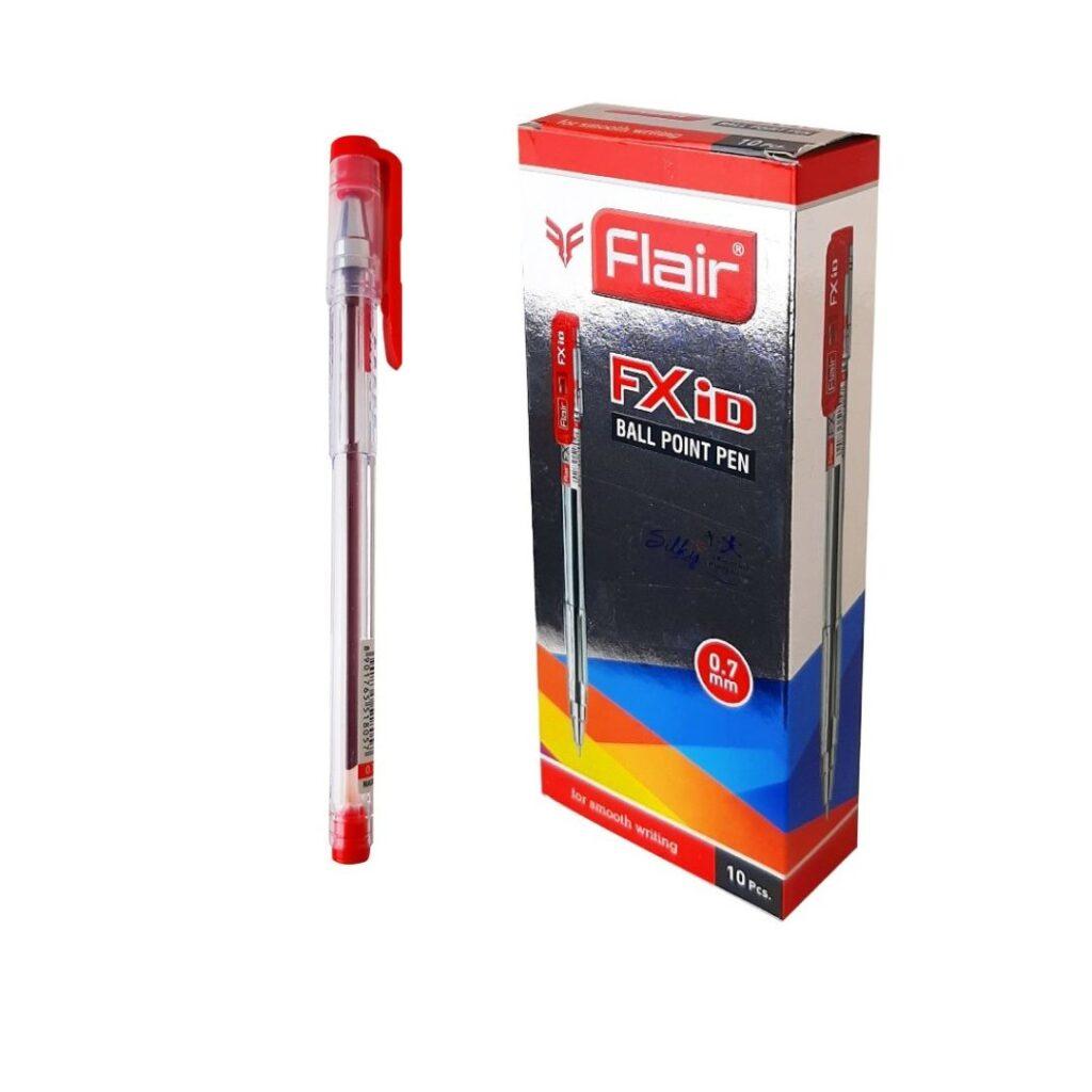 Flair FX Id Ball Point Pen 0.7mm Pack of 10 Pcs,Red