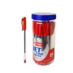 Flair Jet-Line Ball Pen Set of 25 Pcs,Red