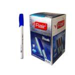 Flair Peach Smooth Writing Ball Pen Set of 50 pcs,Blue