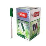 Flair Peach Smooth Writing Ball Pen Set of 50 pcs,Green