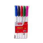 Flair Peach Ball Pen 1.0mm set of 5 Colours