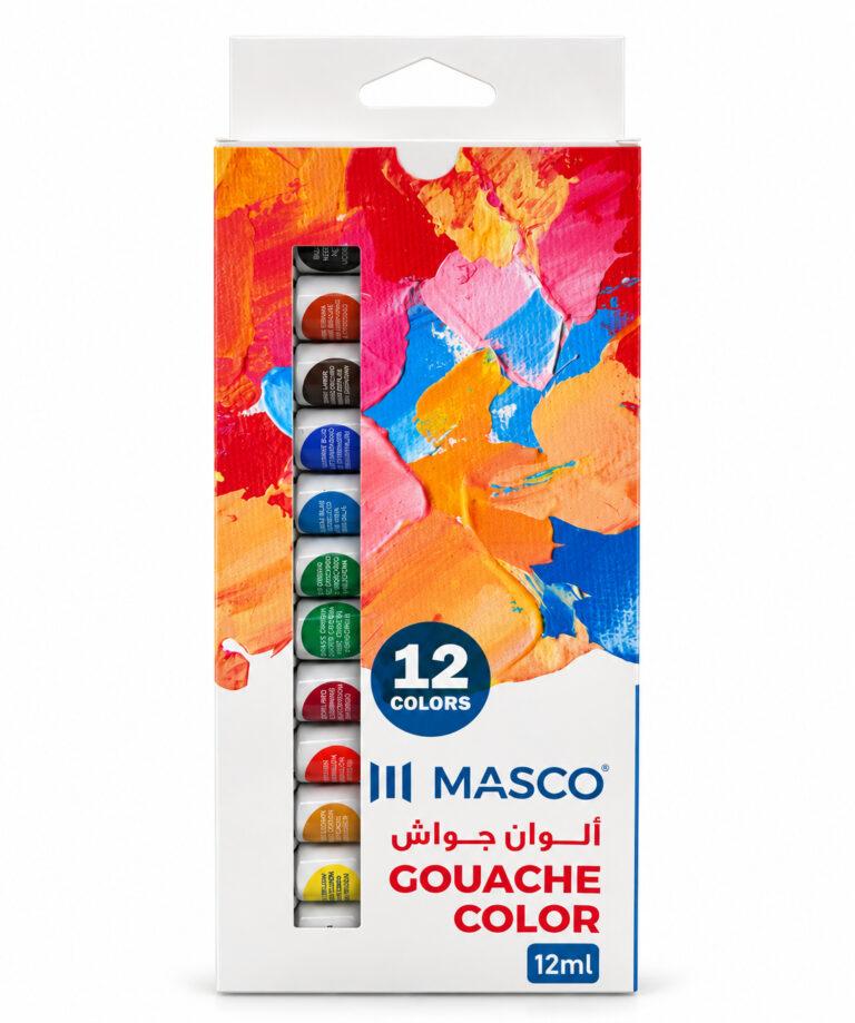 Gouache Colour Paint Set 12 Colours 12 ml Tubes