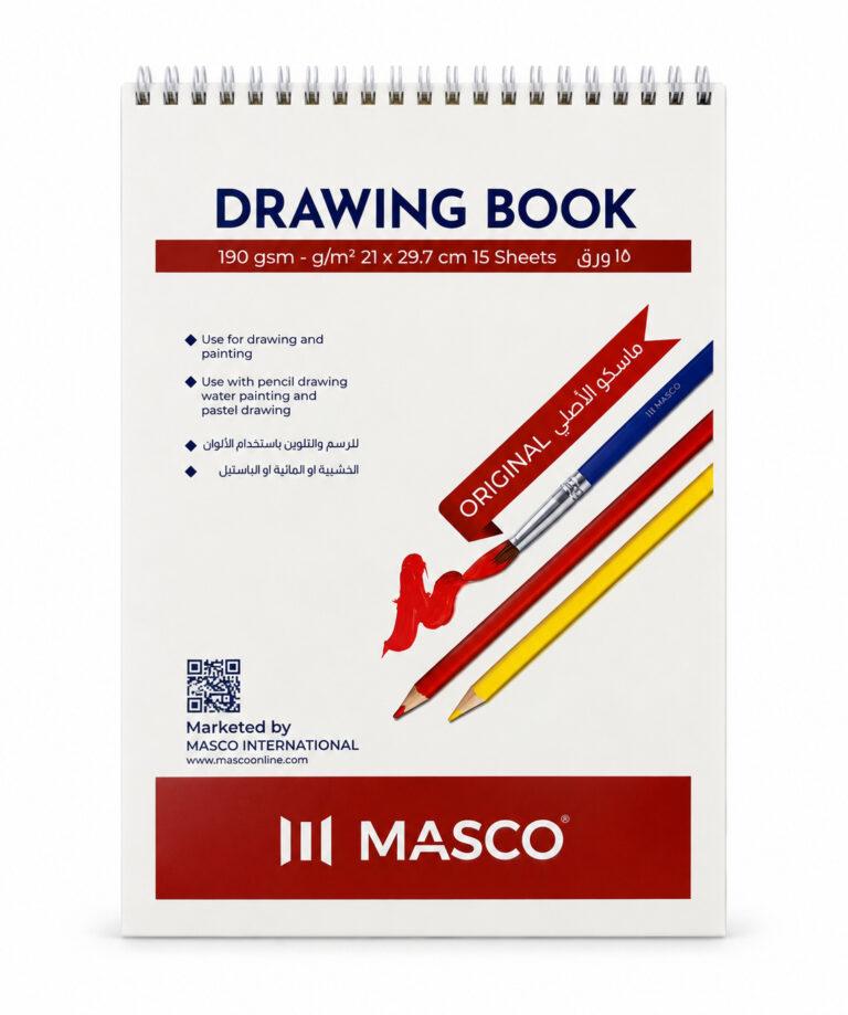 A4 Spiral Drawing Book 190 gsm 21 x 29.7 cm, 15 Sheets