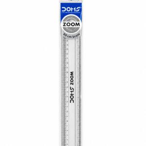 Zoom 30 cm Transparent Ruler with Precise Measurement Markings