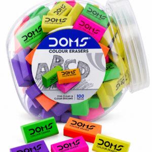 Colour Erasers for Clean & Clear Erasing, 27 x 14 x 9 mm, Pack of 100