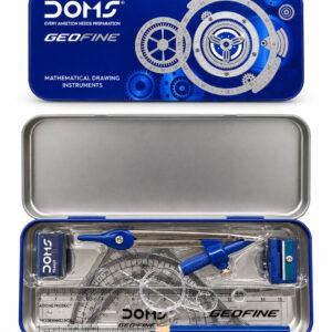 Geofine Mathematical Drawing Geometry Set with Compass, Divider, Set Squares, 180° Protractor & 15 cm Ruler, 9-Piece Set