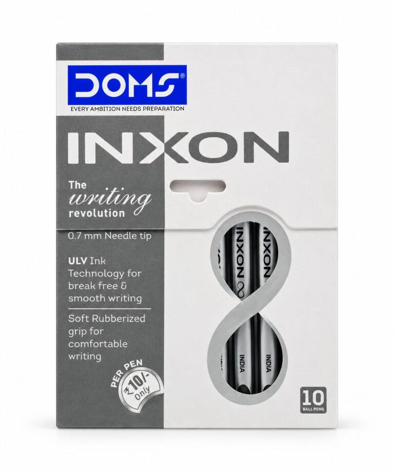 INXON Ballpoint Pens 0.7 mm Needle Tip Black Ink Pack of 10