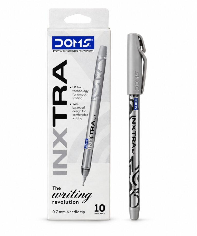 INXTRA Ballpoint Pens 0.7 mm Needle Tip Black Ink Pack of 10