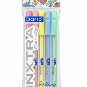 Inxtra Candy 0.7 mm Ball Point Pens, Blue Ink, Pack of 5