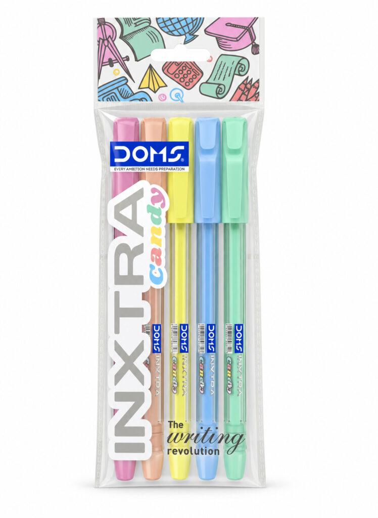 Inxtra Candy 0.7 mm Ball Point Pens, Blue Ink, Pack of 5