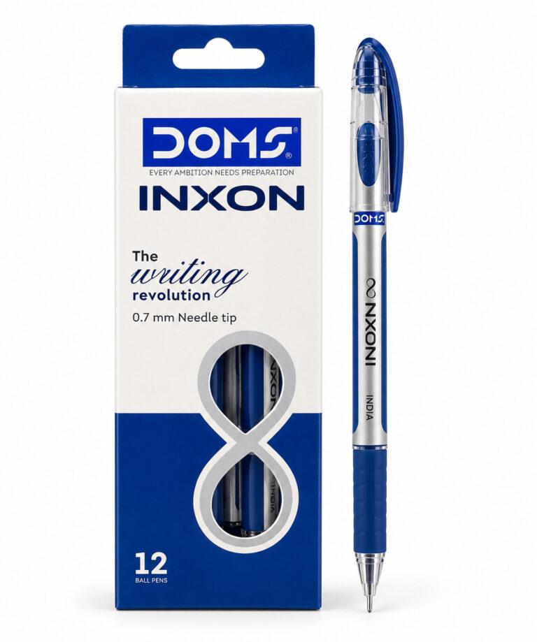INXON Ballpoint Pens 0.7 mm Needle Tip Blue Ink Pack of 12