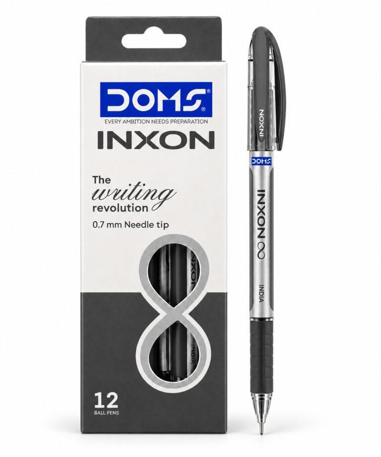 INXON Ballpoint Pens 0.7 mm Needle Tip Black Ink Pack of 12