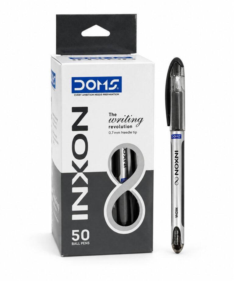 INXON Ballpoint Pens 0.7 mm Needle Tip Black Ink Pack of 50