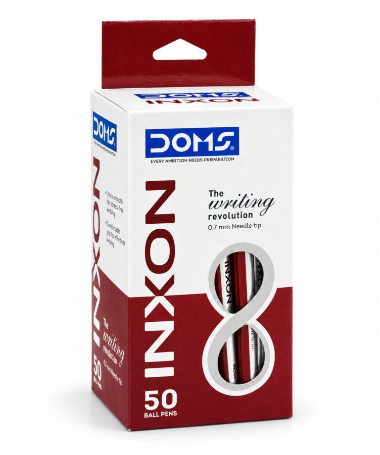 INXON Ballpoint Pens 0.7 mm Needle Tip Red Ink Pack of 50