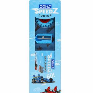 Kids SpeedZ Junior Art Kit with 10-Shade Wax Crayons, 2 Pencils, Eraser & Sharpener, 1 Set
