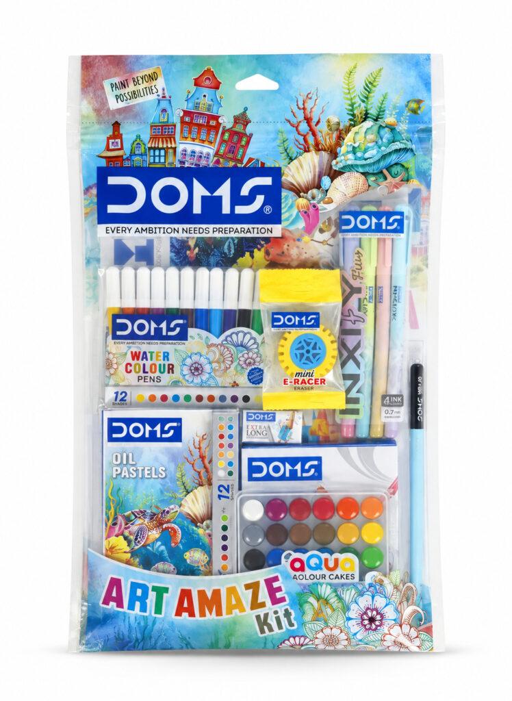Art Amaze Kit with Drawing Book, 12 Colour Pencils, 12 Oil Pastels, 12 Water Colour Pens, 24 Water Colour Cakes & Accessories, 1 Set