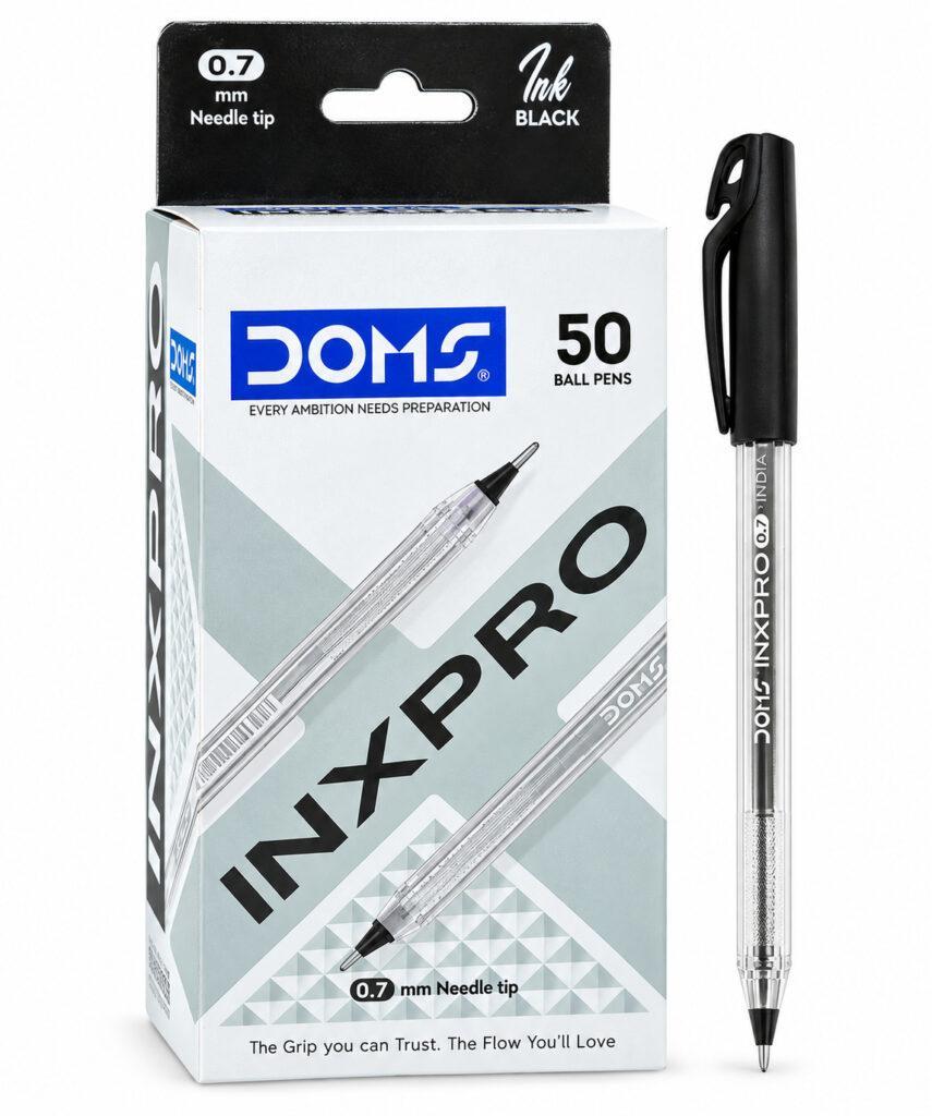 INXPRO Ballpoint Pens 0.7 mm Needle Tip Black Ink Pack of 50