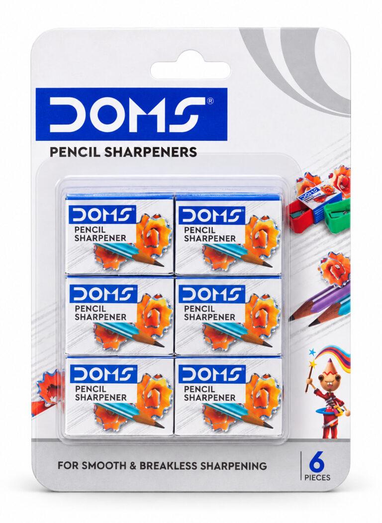 Pencil Sharpeners for Smooth & Breakless Sharpening, Assorted Colours, Pack of 6