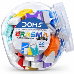 Dust-Free Erasers for Clean & Clear Erasing, 40 x 20 x 10 mm, Pack of 40