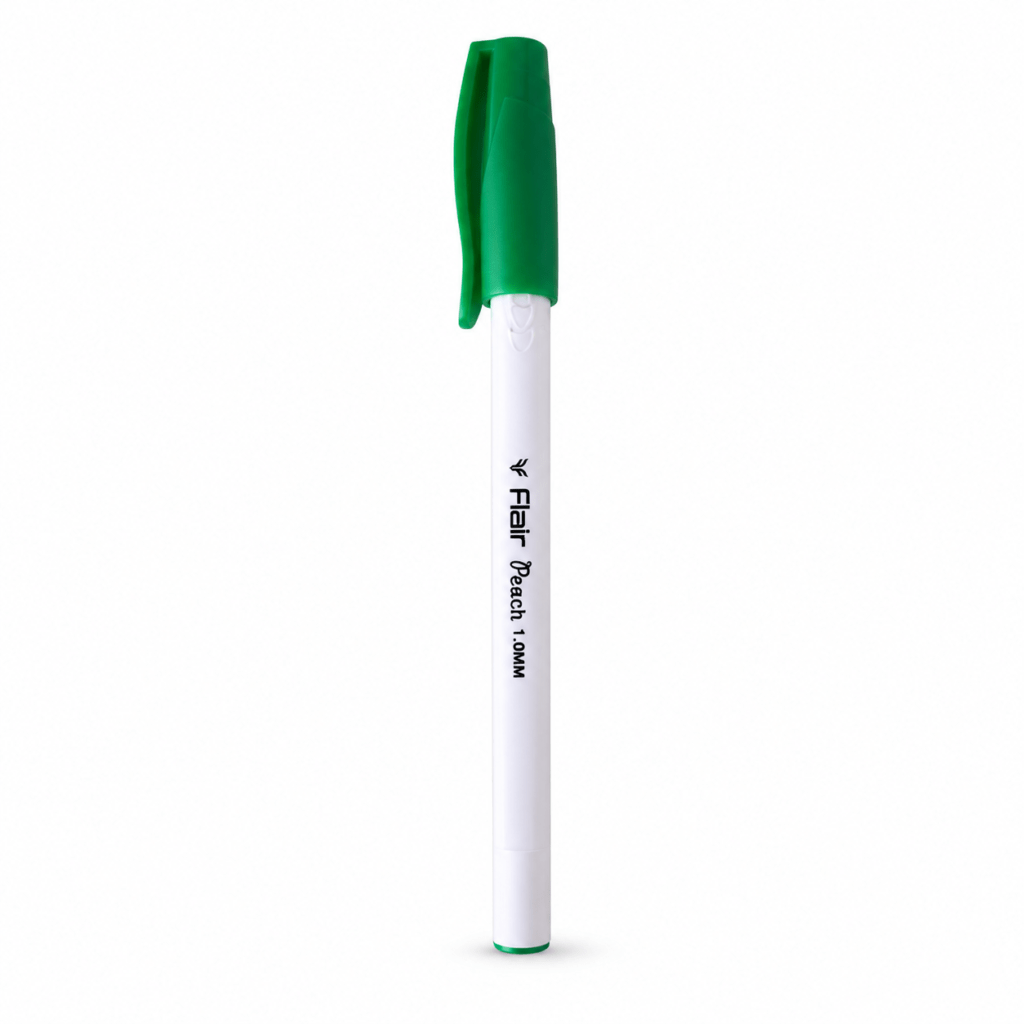 Flair Peach Ball Pen 1.0mm Set of 10 pcs,Green