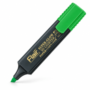 Flair Super-Glow green highlighter with chisel tip