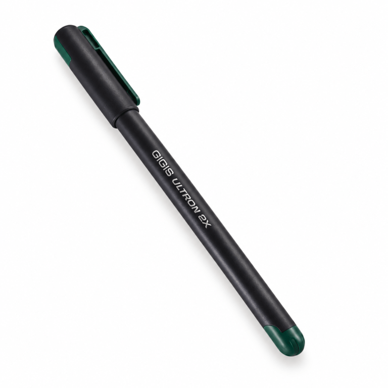 UNIMAX 12-Piece ULTRON 2X 0.7mm Ball Point Pen Set,Green
