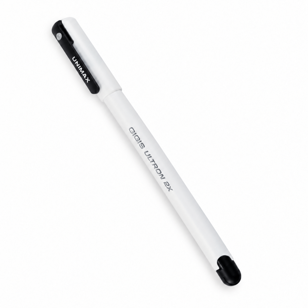 UNIMAX 12-Piece ULTRON 2X 0.7mm Ball Point Pen Set,Black