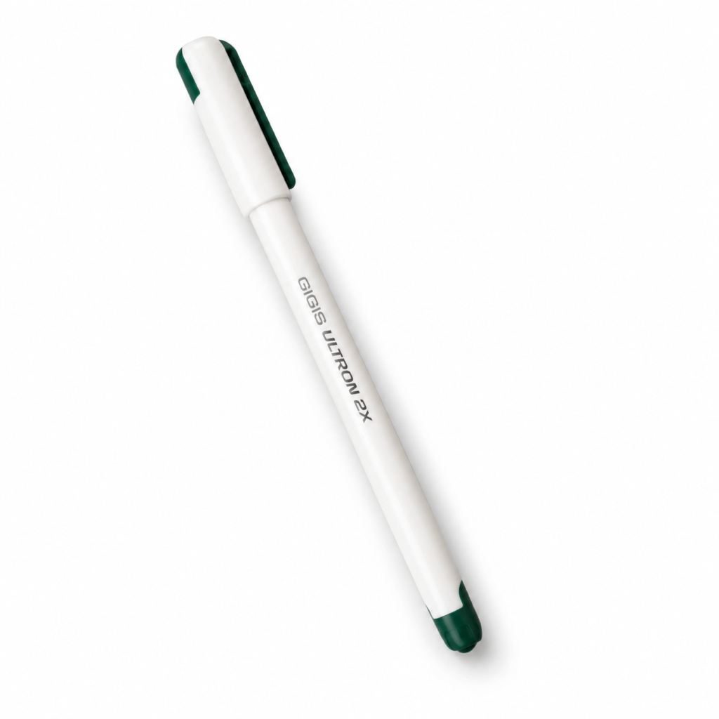 UNIMAX 12-Piece ULTRON 2X 0.7mm Ball Point Pen Set,Green