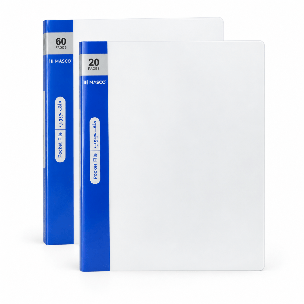 ملف بلاستيك جيوب ابيض — A4 — 0161W40AK
