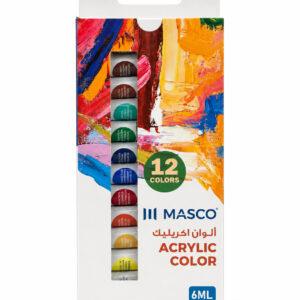 Acrylic Paint Set 12 Colours 6 ml Tubes