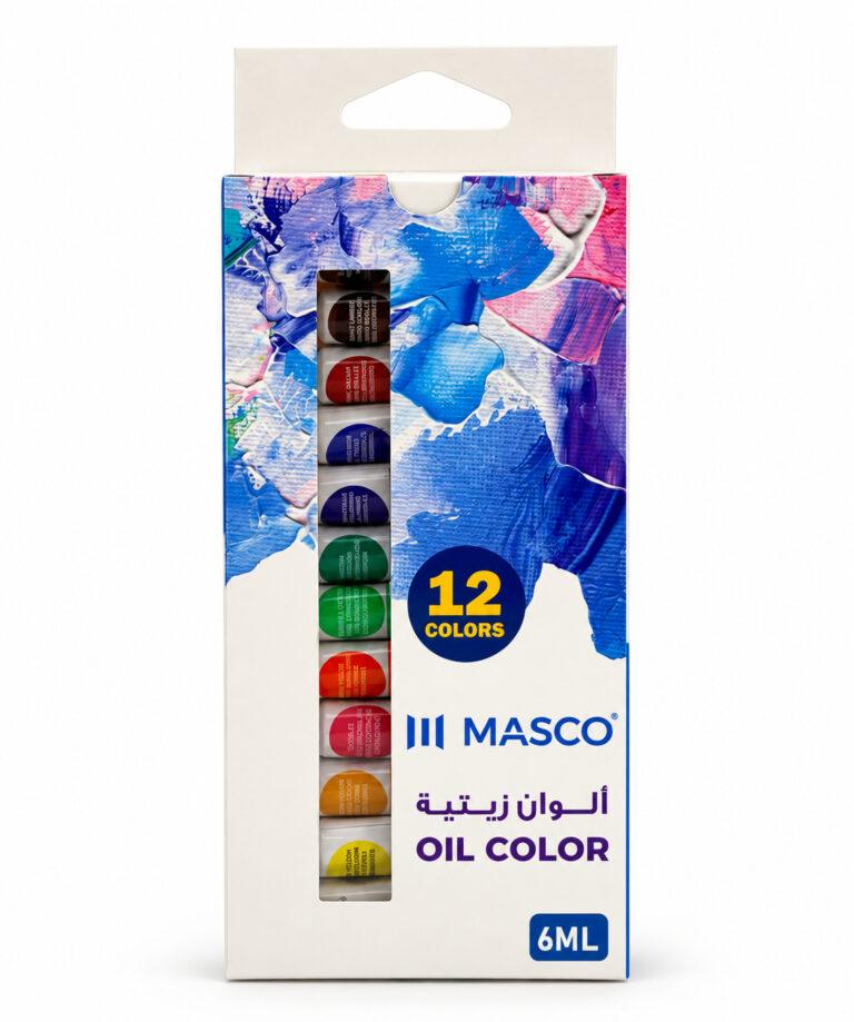 Oil Colour Paint Set 12 Colours 6 ml Tubes