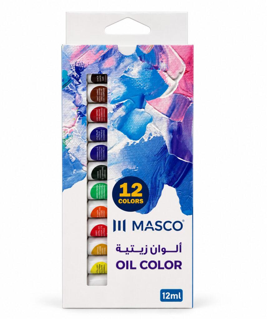 Oil Colour Paint Set 12 Colours 12 ml Tubes
